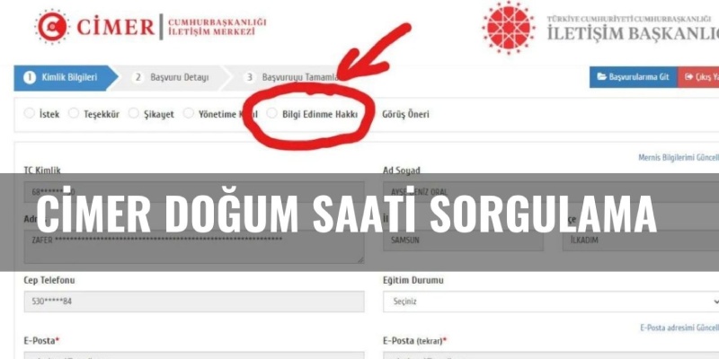 doğum saati sorgulaması