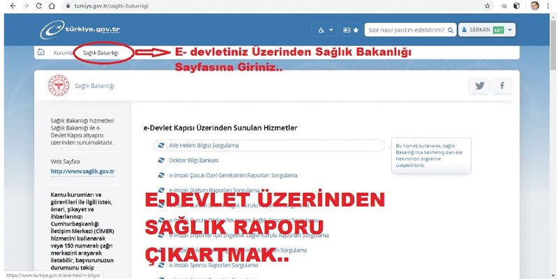 e devlet üzerinden ehliyet sağlık raporu nasıl alınır