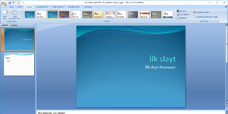 windows microsoft powerpoint ile slayt yapımı